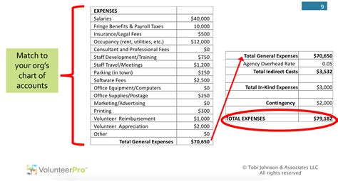 sample volunteer program budget.